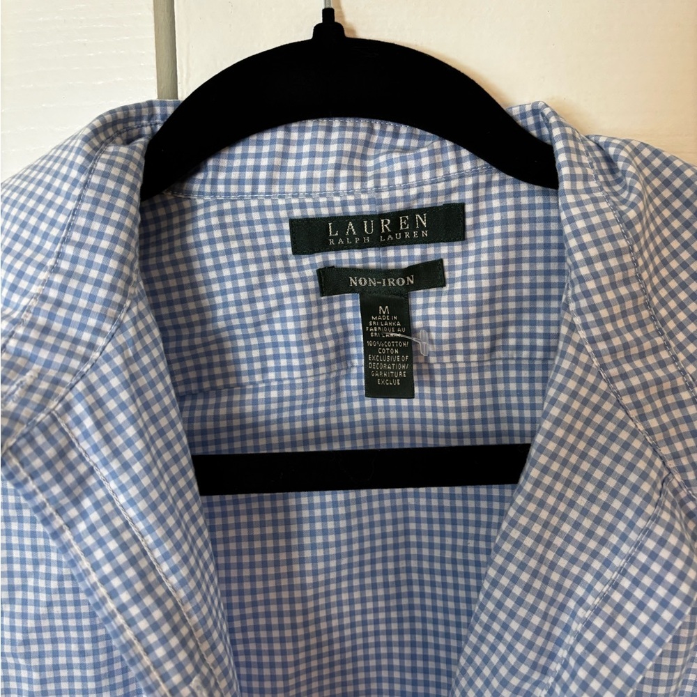 Lauren Ralph Lauren Light Blue Gingham Shirt